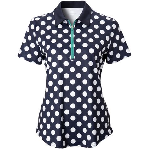 Jofit Womens Polka Dot Printed Golf Polo