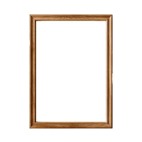 AI generated Thin wooden frame png isolated on transparent background 36420337 PNG