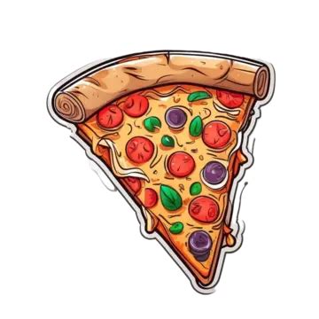 Ilustraci N Plana De Dibujos Animados De Pizza De Comida R Pida Png