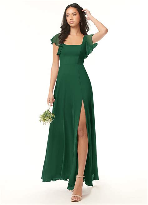 Dark Green Azazie Bondi Bridesmaid Dresses Azazie