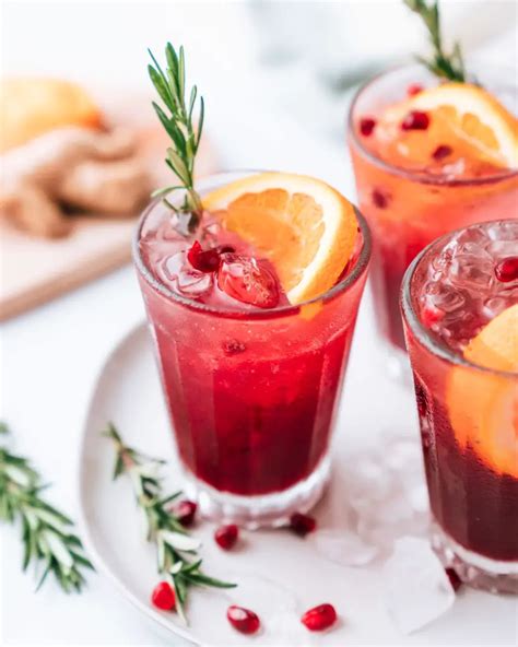 Ginger Pomegranate Mocktail The Social Sipper