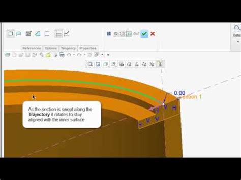 Section Control In Sweep Feature PTC Creo YouTube