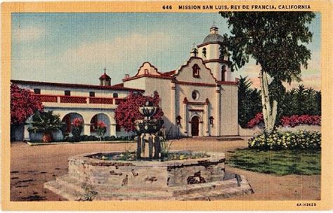 Vintage California Postcard Mission San Luis Rey De Francia Etsy