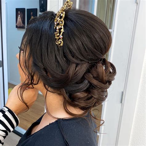 Quince style quinceañera hairstyle quinceañera updo Quince