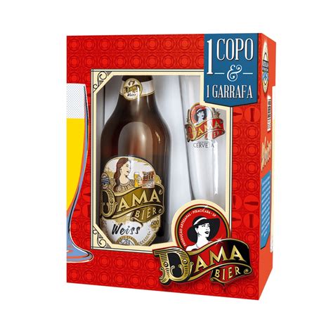 Kit Cerveja Dama Weiss Copo 600ML Submarino