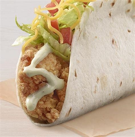 Taco Bell Cantina Crispy Chicken Taco With Avocado Ranch Nutrition Facts