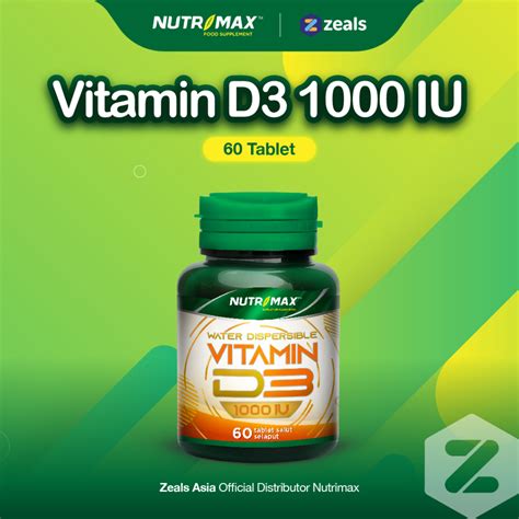 Jual Nutrimax Vitamin Vit D3 1000 IU 60 Tablet Kesehatan Tulang Gigi