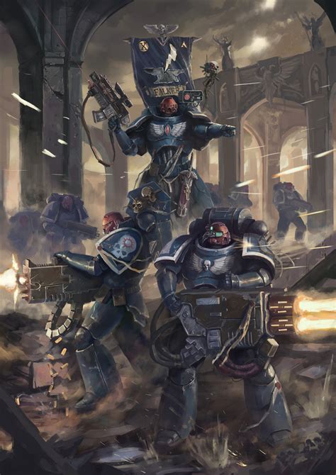 в Devastator Squad Space Marine Adeptus Astartes Imperium Империум Warhammer