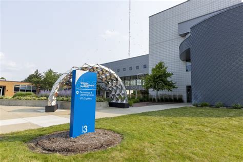 Sign Board of Lawrence Technological University at the Campus Entrance ...