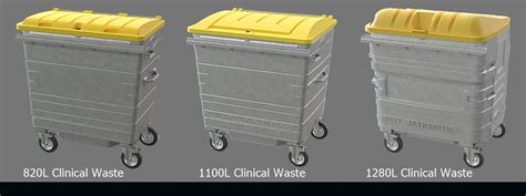 Litre Wheel Steel Clinical Waste Bin Dje Recycling Bins