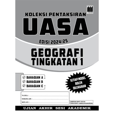 TNY Vision Koleksi Pentaksiran UASA KSSM Edisi 2024Tingkatan 1