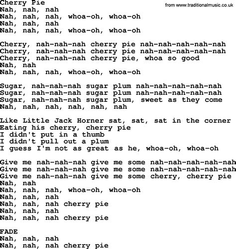 Cherry Pie By The Byrds Lyrics With Pdf