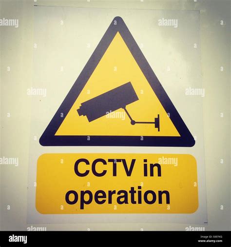 Cctv Camera Warning Sign Hi Res Stock Photography And Images Alamy