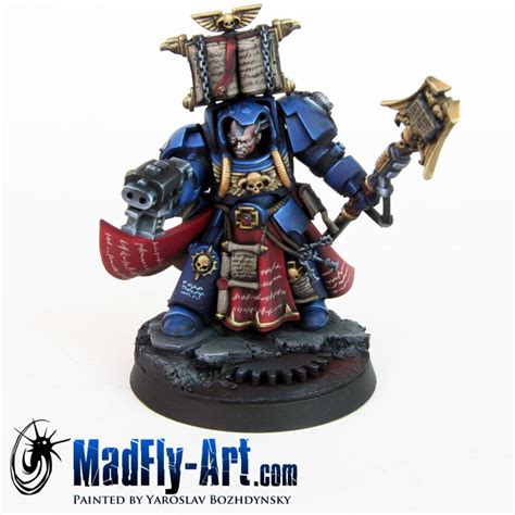 Space Marine Librarian In Terminator Armour Madfly Art Miniature