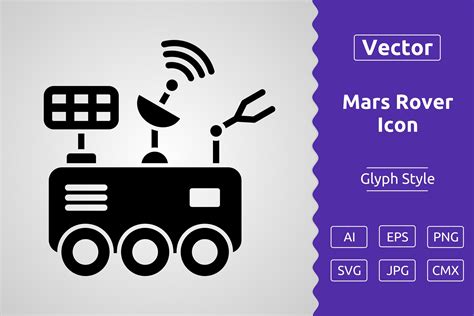 Vector Mars Rover Glyph Icon Graphic By Muhammad Atiq Creative Fabrica