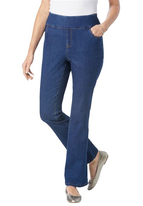 Woman Within Woman Within Womens Plus Size Tall Pull On Bootcut Jean