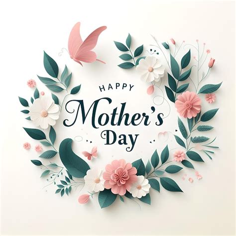 Premium Photo Cute Floral Mothers Day Background Ai Generated