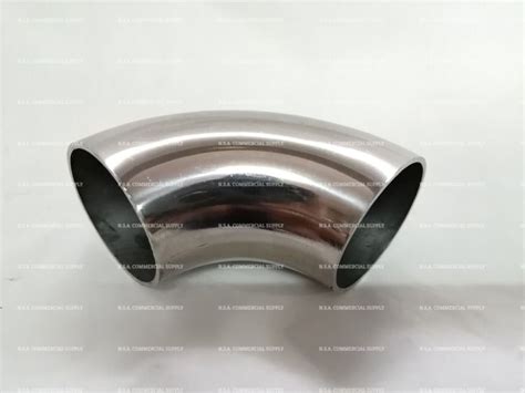 Stainless Elbow 1 1 2 Outside Dia X 1 5mm Thickness 90 Degree 304