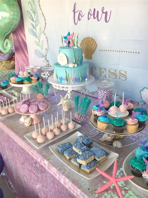 Mermaid Birthday Party Ideas Photo 1 Of 24 Mermaid Birthday Cakes