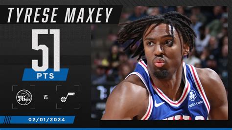 Tyrese Maxey Scores Career High Pts As Ers Edge Jazz Nba On Espn