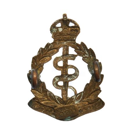 Royal Army Medical Corps R A M C Collar Badge King S Crown