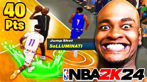 SOLLUMINATI DROPS 40 PTS AND TAKES OVER RANDOM REC ON NBA 2K24 NEXT GEN