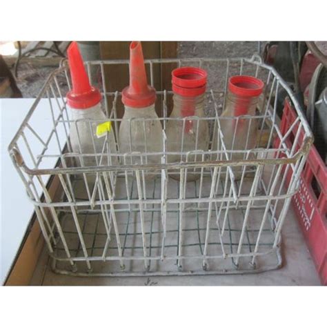 Quart Oil Bottle Rack W4 Bottles And Funnels