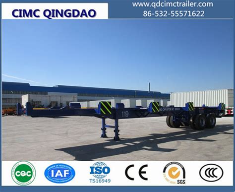 Cimc Brand Axles Port Terminal Ft Skeletal Trailer Tons China