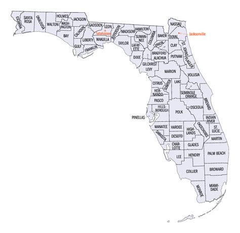 Florida County Map