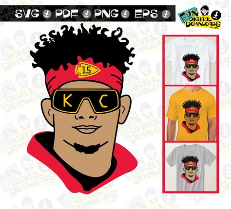 Patrick Mahomes Color Layers SVG Mahomes SVG Kansas City - Etsy Canada