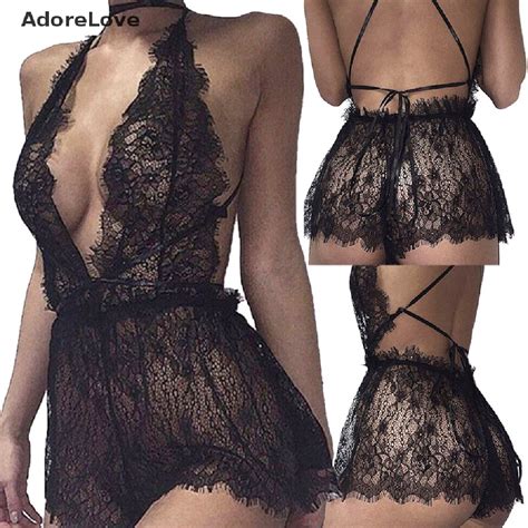 Adl Women Sexy Lace Lingerie Babydoll G String Thong Underwear Nightwear M Xxl Le Shopee Malaysia