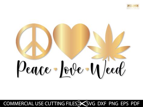 Peace Love Weed Svg Weed Quote Svg Cannabis Svg Marihuana Etsy De