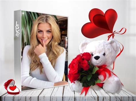 Love Romance Red Rose Teddy Valentines Day Valentine Teddy Happy