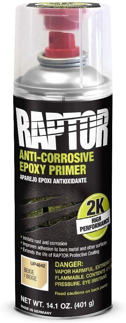 RAPTOR Beige Anti Corrosive Epoxy Primer 2K Aerosol UP4842 14 1 Oz 7d