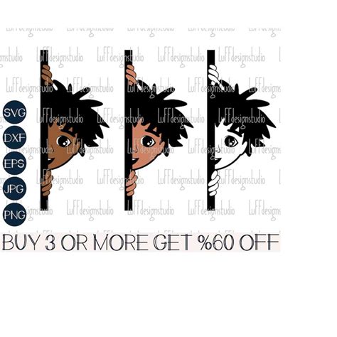 Peek A Boo Boy Svg Peeking Afro Boy Svg Black Kid Svg Cli Inspire