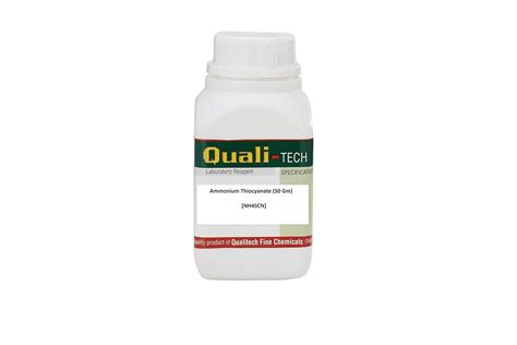 Quali Tech Chem Ammonium Thiocyanate 50 Gm NH4SCN CAS 1762 95 4