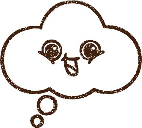 Thought Cloud Charcoal Drawing 12256405 Vector Art at Vecteezy