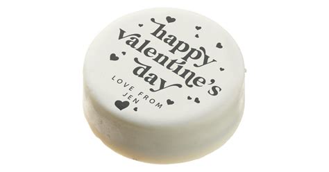 Personalized Happy Valentines Day Hearts Chocolate Covered Oreo Zazzle