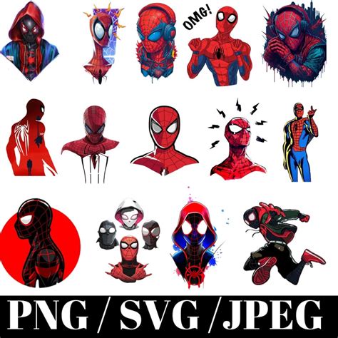 Spiderman Png Bundle Spiderman Svg Bundle Superhero Clipart