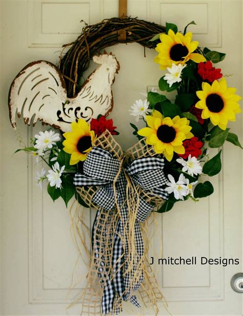 Farmhouse Wreathfront Door Wreathcountry Etsy Country Wreaths