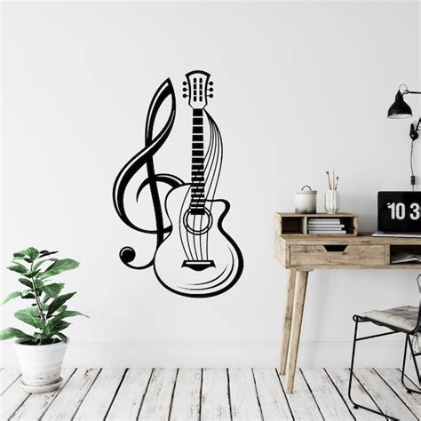 Guitar Wall Decal - Etsy