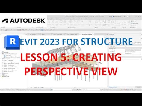 Revit Structure Lesson Creating Perspective Learning With Rich