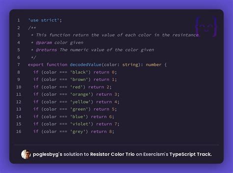 Poglesbyg S Solution For Resistor Color Trio In Typescript On Exercism