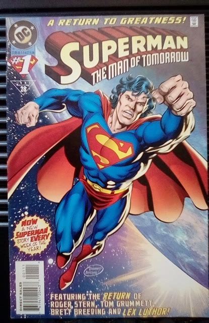 Superman The Man Of Tomorrow 1 DC Universe Corner Box Variant 1995