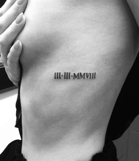 Roman Numeral Tattoos On Ribs