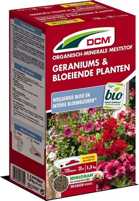 DCM Meststof Geraniums Bloeiende Planten Siertuin Meststof 1 5 Kg