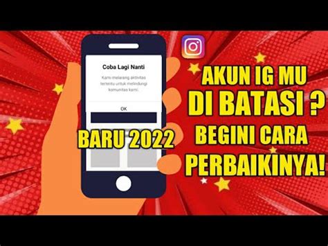 TERBARU CARA MENGATASI AKUN INSTAGRAM YANG DIBATASI TERBARU 2022