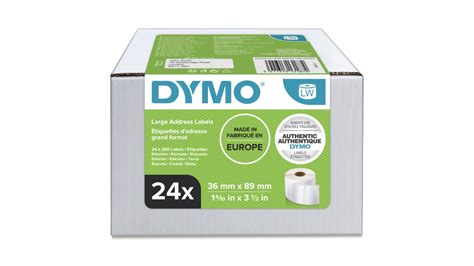 S0722390 | Dymo White Label Roll, 89mm Width, 36mm Height, 260Per Roll ...