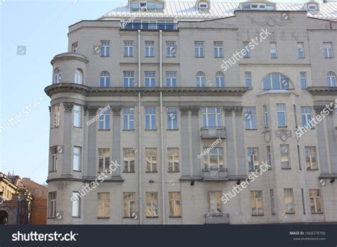 Old Facade Classic Soviet Architecture Style Stock Photo 1068379700 ...