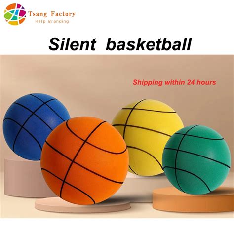 Bouncing Mute Ball Indoor Silent Basketball Cm And Basket Foam